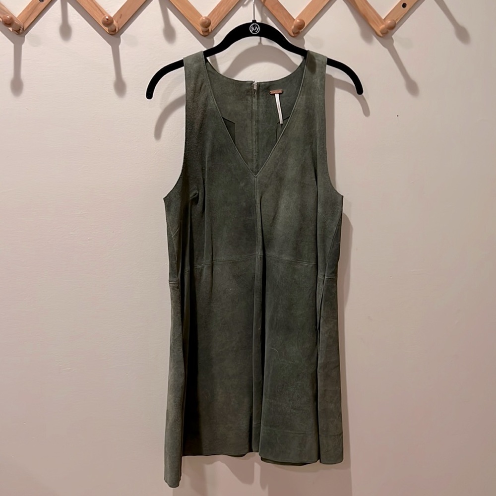 100% cow suede Free People dress with pockets. Adorable layered with turtleneck